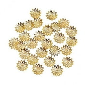Segolike 4x100 pcs 16mm Hollow Flower Bead Caps for Jewelry Making Gold 4 Pcs